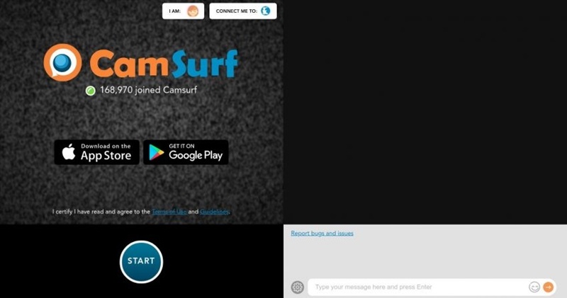 CamSurf.com Bate-Papo por Webcam